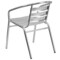 Emma and Oliver Aluminum Commercial Indoor-Outdoor Restaurant Stack Chair with Triple Slat Back